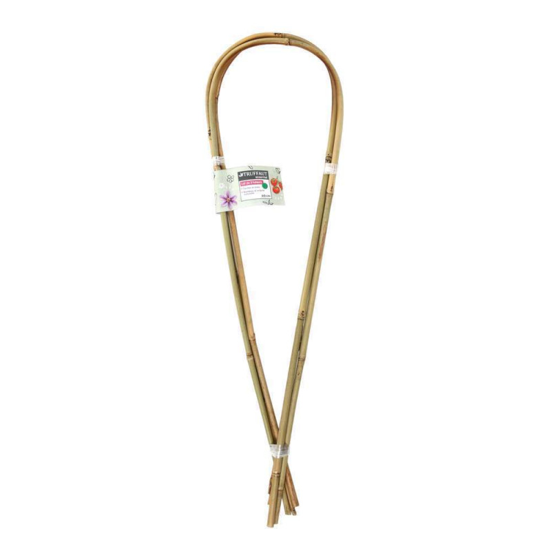 Lot de 3 tuteurs arceaux bambou Diam. 8/10 mm H. 6