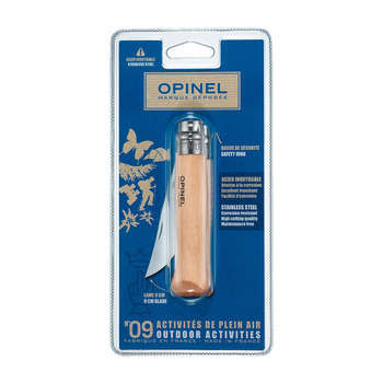 Opinel n°9 : manche en hêtre verni, lame inox