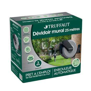 Dévidoir, enrouleur automatique 25m avec support m