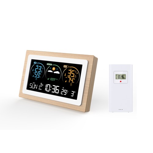 Station météo électronique couleur avec capteur sa