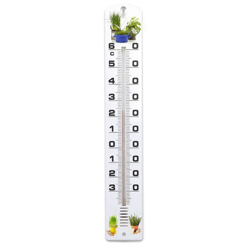 Thermomètre plastique blanc : aromates, 40cm
