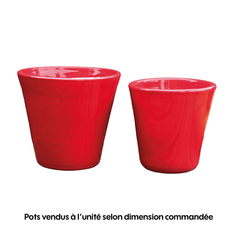 Pot Odyssée coquelicot - D. 18xH. 18cm