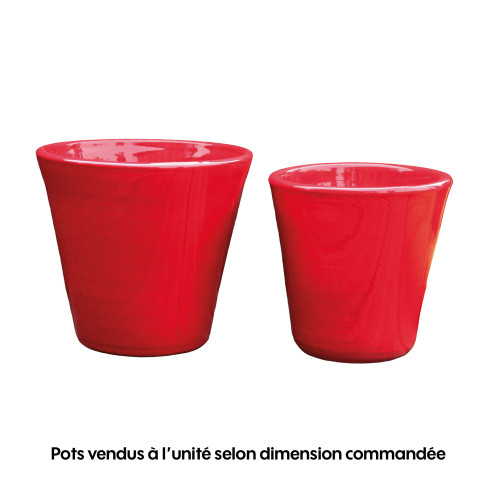 Pot Odyssée coquelicot - D. 18xH. 18cm