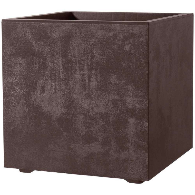 Bac Cube Millenium à réserve d'eau plastique Brown