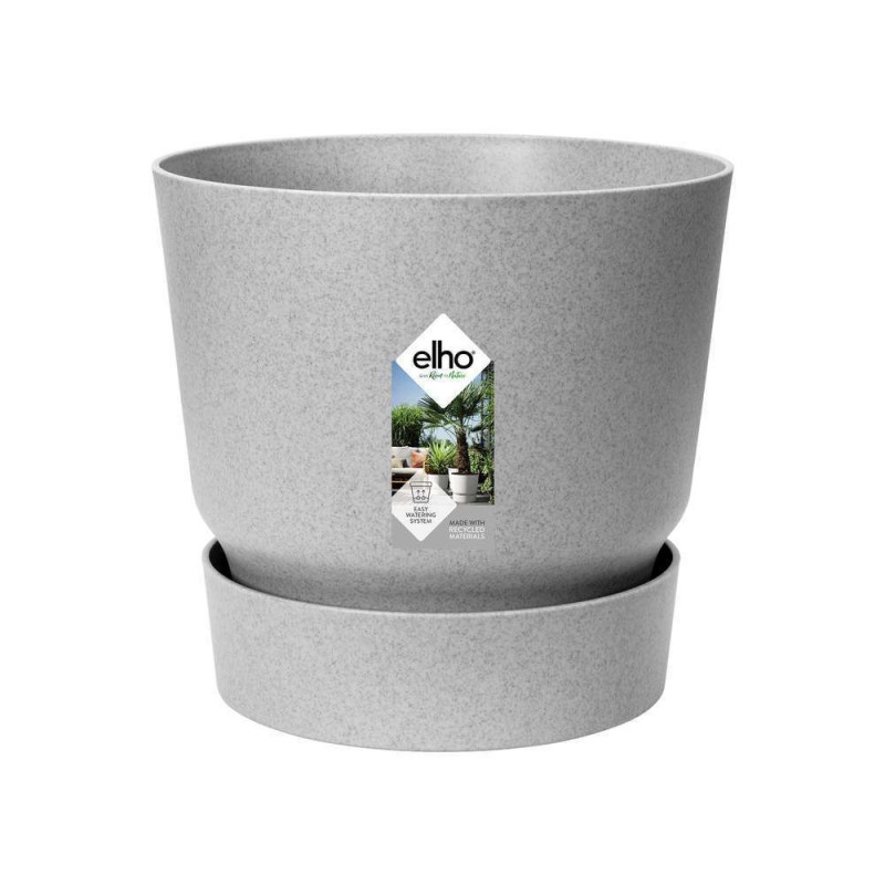 Pot Greenville rond : gris ciment, D.16cm