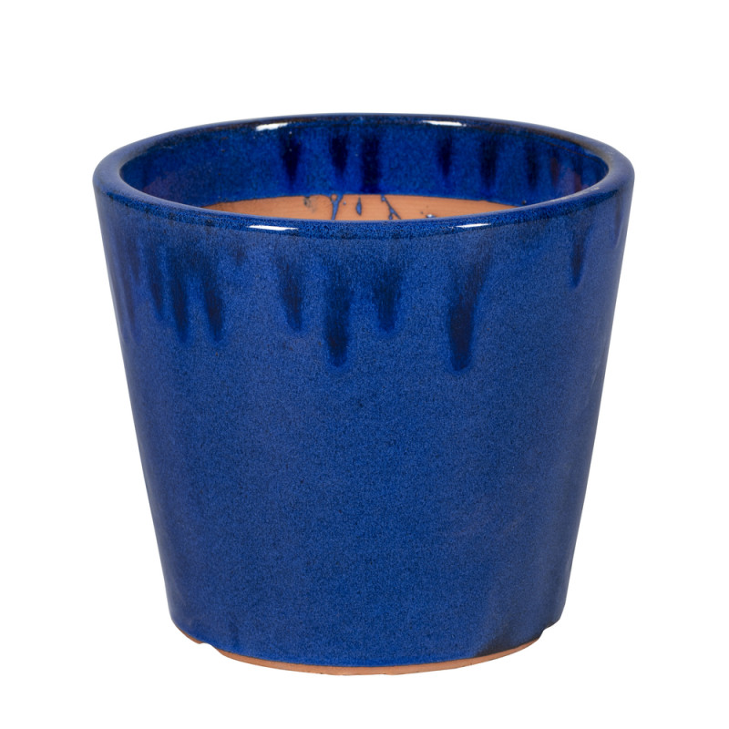 Pot émaillé Shanghai 4-01B Bleu - D. 34xH. 30cm