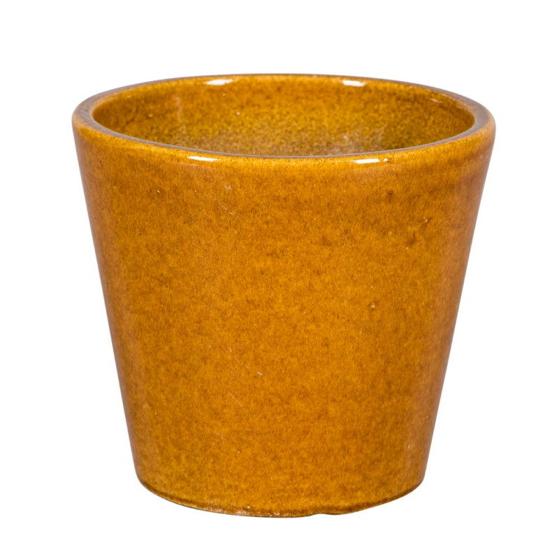 Pot émaillé Shanghai 4-01T Ocre - D. 27xH. 24cm