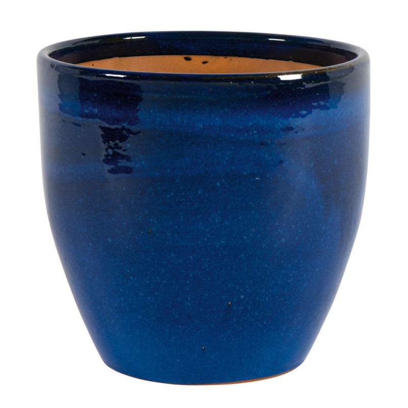 Pot émaillé en grès Corsica 01H Bleu aqua - D. 31x