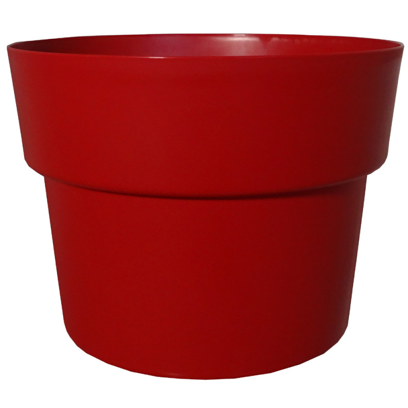 Pot rond CocoriPot, coloris rubis - D. 32xH. 26cm