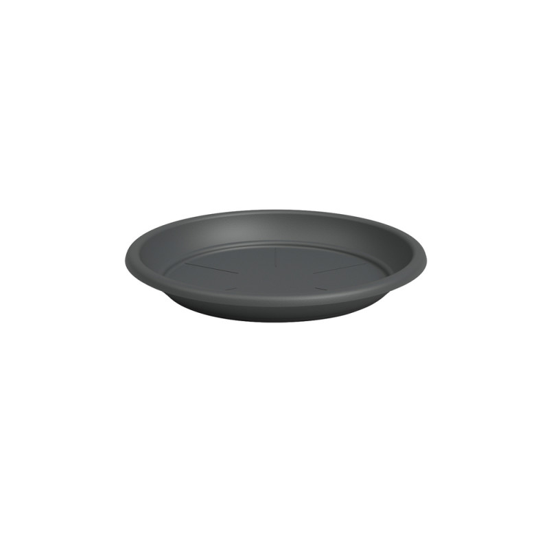 Soucoupe ronde, coloris anthracite - D. 35cm
