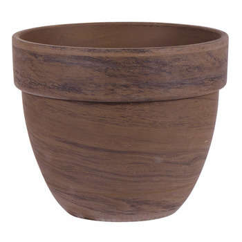 Pot rond Levante en terre cuite, basalt Ø 19 x H.