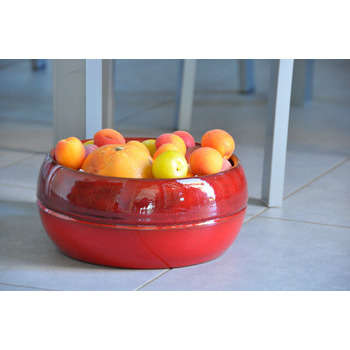 Pot Melilo, coloris bois de santal Ø 24 x H. 11 cm