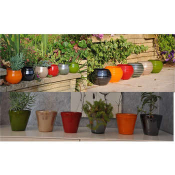 Pot d'intérieur en terre cuite émaillée Les Petiot