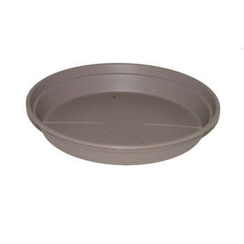 Soucoupe CocoriPot ronde en plastique taupe - D. 3