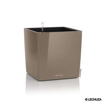 Pot Cube Premium, taupe : L30 x l30 x H30cm