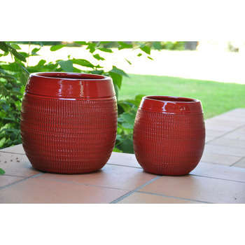 Pot d'intérieur Inca, coloris coquelicot Ø 16 x H.