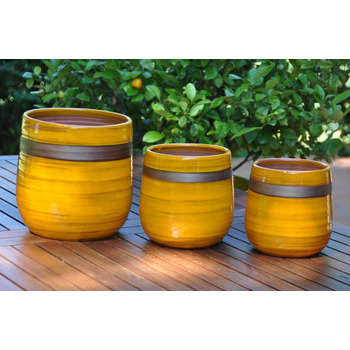 Pot : terre cuite, Ibiza Sunshine, D23xH26cm