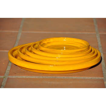 Soucoupe d'intérieur en terre cuite émaillée Ibiza