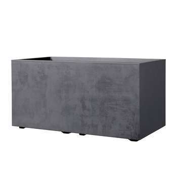 Pot rectangle Millenium en plastique Anthracite L.