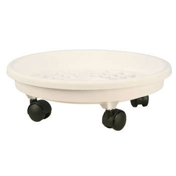 Support 4 roulettes blanc en polypropylène 100% re