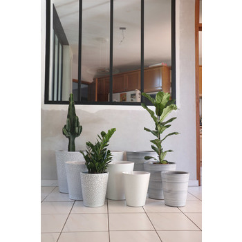 Pot d'intérieur Sydney Faïence de Marbre D. 25xH.