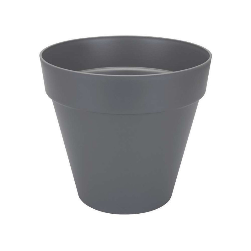 Pot Loft Urban rond en plastique anthracite - D. 2