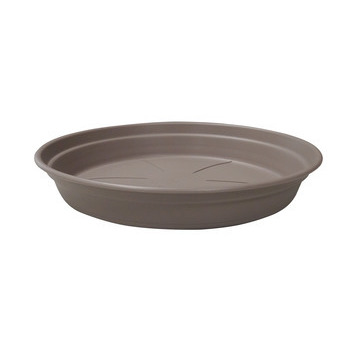 Soucoupe CocoriPot ronde en plastique taupe - D. 5