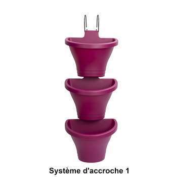 Pot Corsica set de 3 Cerise 24 cm