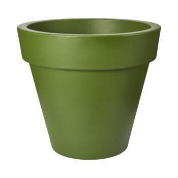Pot Pure round Grass : plast., vert, 44x49cm
