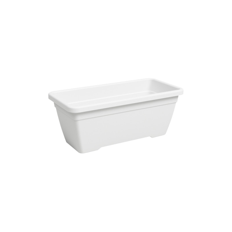 Jardinière rectangle Althéa, coloris blanc - L. 40