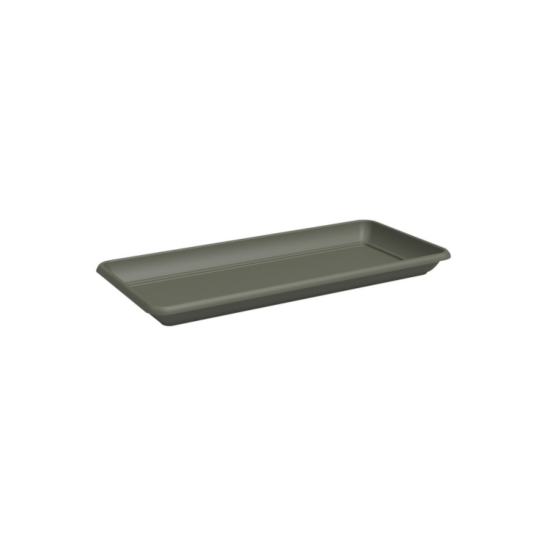 Soucoupe rectangle Althéa, coloris vert sec - L. 4