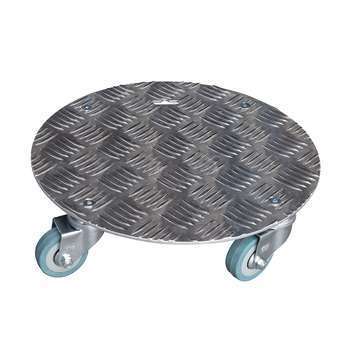 Support poterie avec 4 roulettes, en aluminium Ø 3