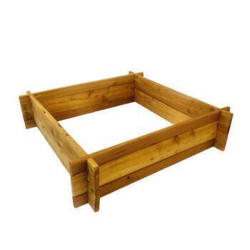 Carré potager, en bois de mélèze brut - L. 80 x l.