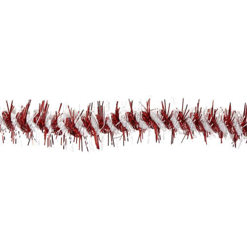 Guirlande torsade rouge blanc 200cm