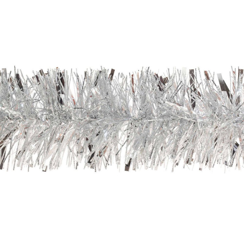 Guirlande de Noël scintillante, coloris argent - L