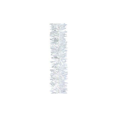 Guirlande blanche, brins floconnée - D. 120mm x L.