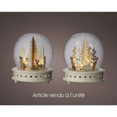 Décoration lumineuse Cloche paysage 10 LED blanc c