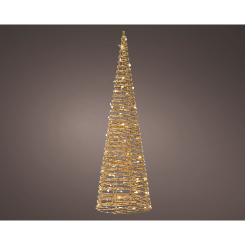 Sapin 160 micro led naturel blanc chaud h80cm