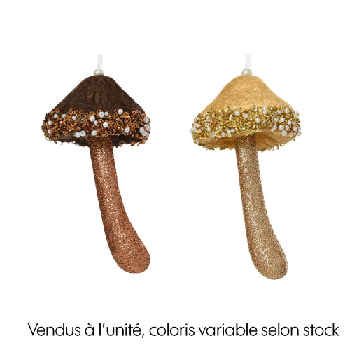 Suspension champignon - coloris variable - H15,2cm