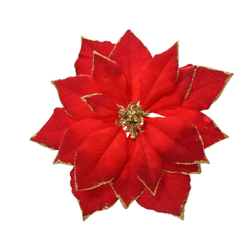 Suspension de Noël en tissu : poinsettia, coloris