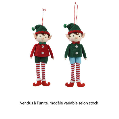 Suspension de Noël : elfe, modèles variables - H.