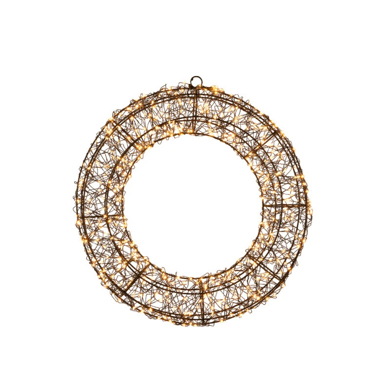 Couronne de Noël, intérieur, led blanc froid, colo