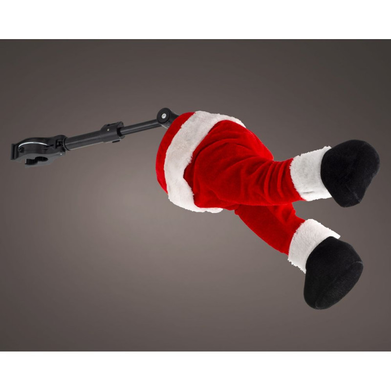Figurine animée 'Jambe père Noël', coloris rouge/b