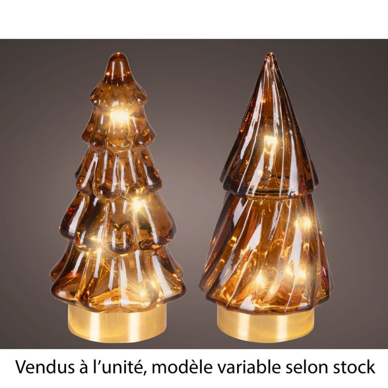 Mini sapin lumineux, micro LED blanc chaud, colori