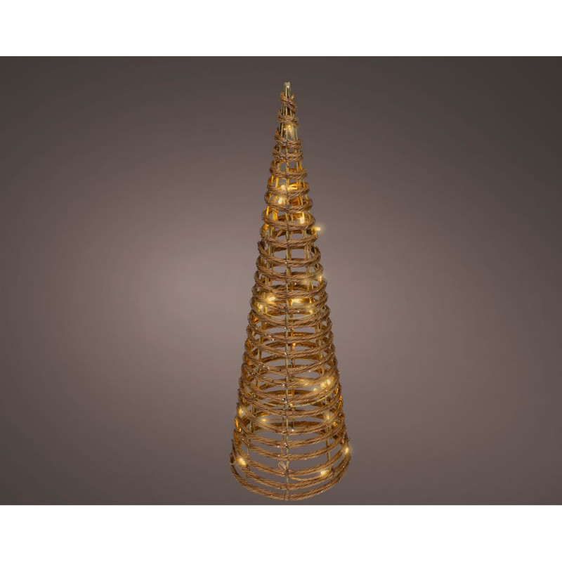 Décoration de Noël 'Cone', LED doré - H. 60cm