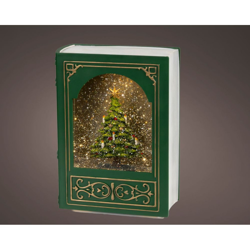 Décoration de Noël livre 'Lanterne à eau', LED bla