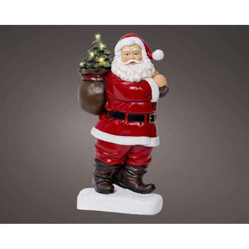 Décoration 'Père Noël', micro LED blanc chaud - H.