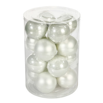 Assortiment 16 boules de Noël brillantes/mates, co