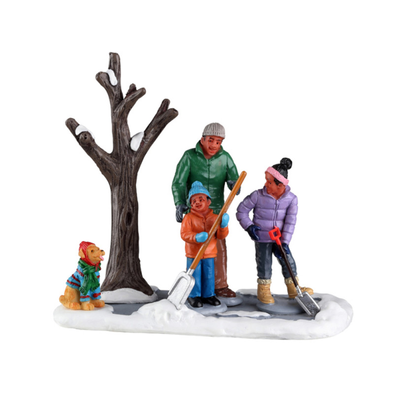 Déblayage de l'allée, scène miniature de village d