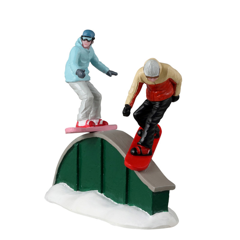 Figurine Le plaisir du surf pour village de Noël